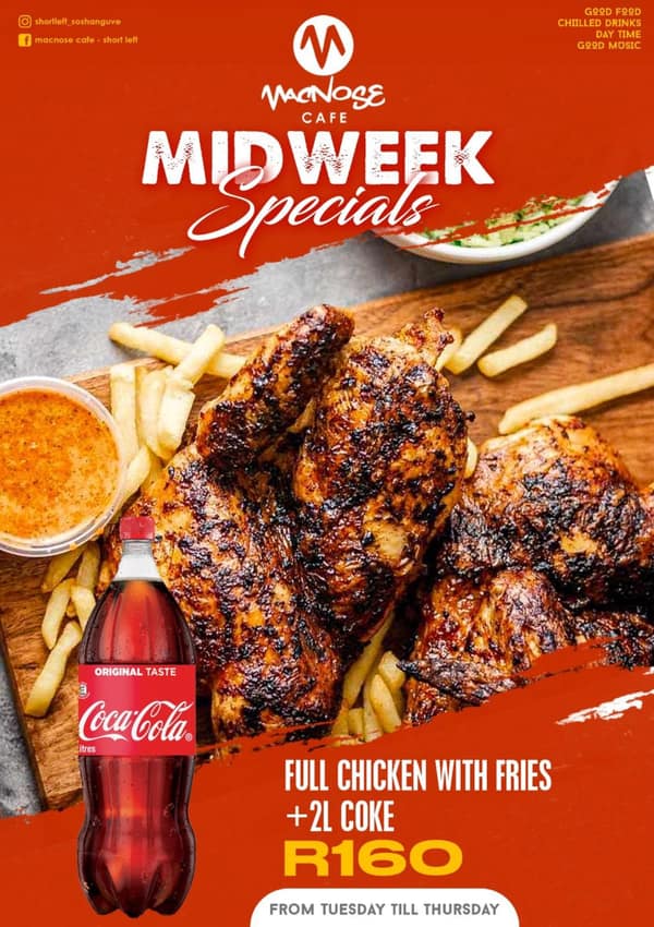 Full chicken and Coke meal special